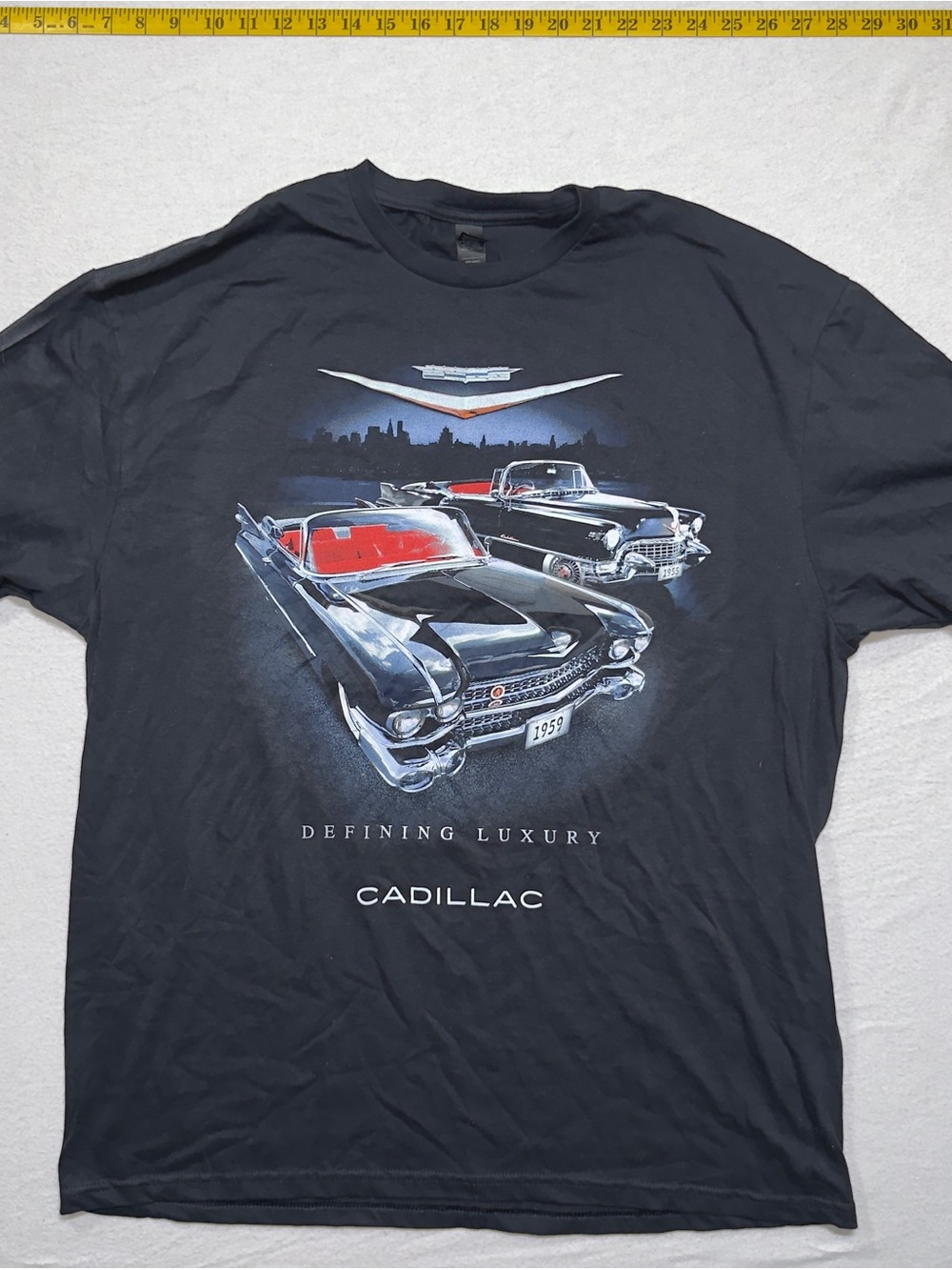 Retro Cadillac shirt Men’s Black Graphic Tee - Defining Luxury